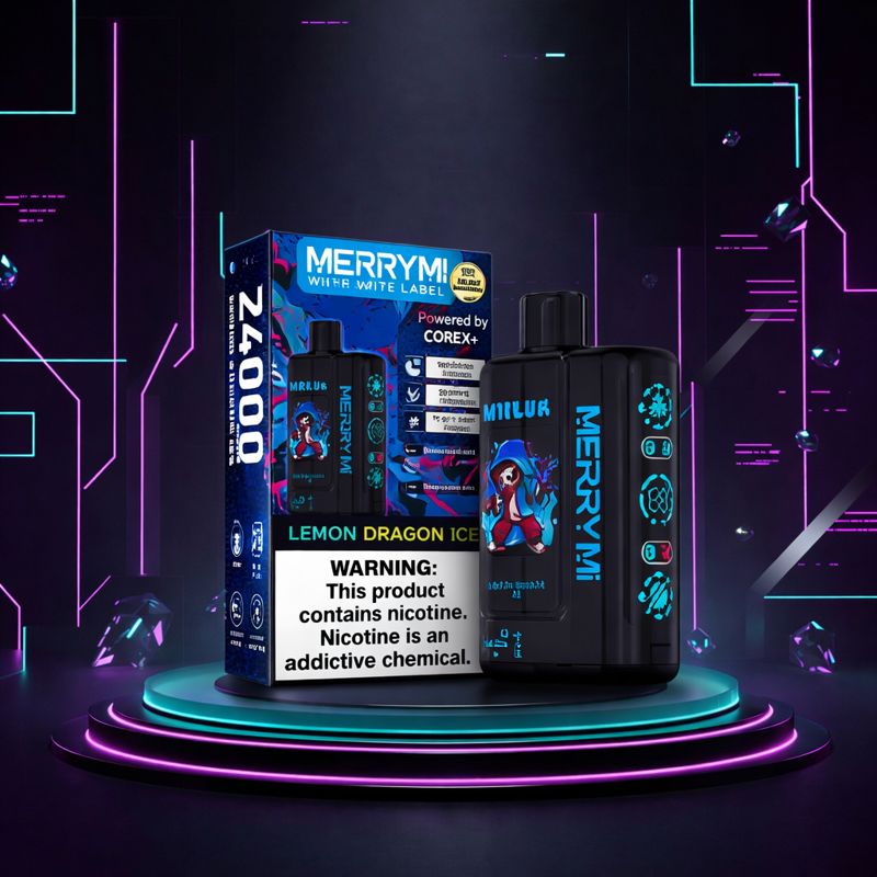 Merry Mi Wiflux 24K Polska Jednorazowki E papieros Lemon Dragon Ice 24000 Buchow